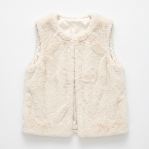 Chaleco de Piel Sintética para Mujer, Sin Mangas, Cálido y Esponjoso, para Invierno, OEM, ODM, Venta al Por Mayor de Fábrica, Logotipo Personalizado, MOQ Bajo - Product Image 3