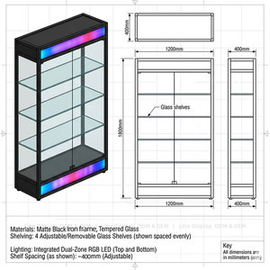 <span class=keywords><strong>Vitrine</strong></span> de présentation moderne pour tabac, <span class=keywords><strong>vitrine</strong></span> en verre haut de gamme pour magasin de tabac avec éclairage LED RGB - Product Image 4