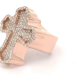 Bijoux Moissanite glacés Bague croix Moissanite en argent sterling 925 Bague diamant baguette hip hop Bagues personnalisées pour hommes - Product Image 6