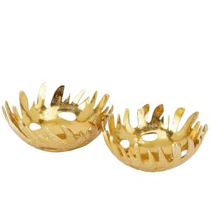 Elegant Gold best selling decoratrive <b>Metal</b> <b>Bowl</b> With Artistic Jagged Edge Perfect for Modern Home Decor and Centerpiece Display - Product Image 1