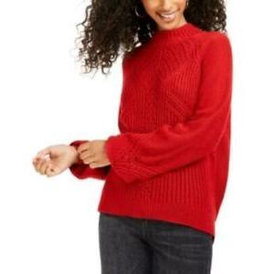 Maglione American Rag Junior's con Maniche a Palloncino per Donna, Invernale Casual Coreano, Lavorato a Maglia Sottile e Traspirante, Colore Vino, Taglia Large - Product Image 1