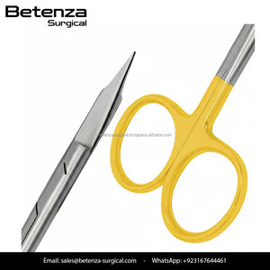 Tijeras Manuales Profesionales Goldman Fox TC, de Carburo de Tungsteno, Rectas, con Mango Chapado en Oro, Instrumento Quirúrgico ENT - Product Image 3