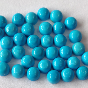 Cabujón redondo turquesa de la Bella Durmiente de Arizona natural 2,50mm de alta calidad-redondo turquesa de Arizona Suelto - Product Image 1