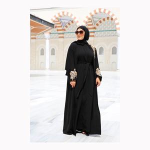 Custom Wholesale Islamic Plus Size Front Open Abayas Muslim <b>Dress</b> Dubai Loose Designs for Women - Product Image 4