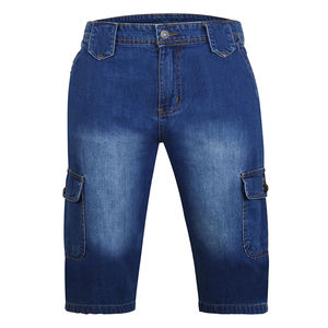 Novedad en Tendencia 2025, Pantalones Cortos Largos de Mezclilla para Hombre, Color Sólido, de Alta Calidad, Ecológicos, Transpirables, de Secado Rápido, con Cierre de Cordón - Product Image 5