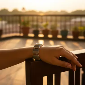 กำไลข้อมือหินอาเกตสีเงินสำหรับผู้หญิง เครื่องประดับพุทธศาสนาคลาสสิกสำหรับสวมใส่ในชีวิตประจำวัน ของขวัญวันครบรอบ ประดับด้วยเทอร์ควอยซ์และเพชร - Product Image 3