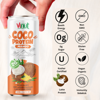 Lait de protéines de noix de coco à la mangue 330 ml Fabrication vietnamienne |   Protéine 20g Prix de gros Échantillon gratuit Marque privée OEMODM