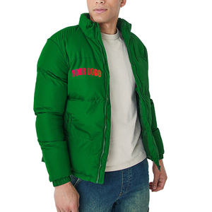 Chaqueta de Invierno Personalizada para Hombre, Estilo Burbuja, de Lona, con Cuello Alto, Logotipo Frontal, Ligera, con Cremallera y Capucha, de Alta Calidad - Product Image 6