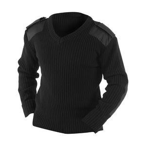 Vêtements de travail personnalisés pour gardes de sécurité pull d'hiver respirant en laine tricotée anti-rétrécissement à l'avant top modèle de vente pull haut - Product Image 1