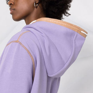 Sudaderas transpirables antiarrugas para mujer sudadera Top corto de algodón blanco, Sudadera con capucha sostenible a prueba de viento para mujer - Product Image 2