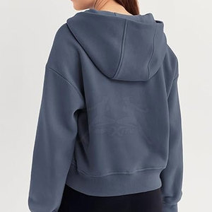 Latest Style Low Price Women Half <b>Zipper</b> Hoodies Long Sleeves Casual Wear Women Half <b>Zipper</b> Hoodies - Product Image 3