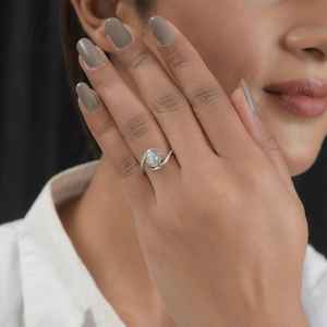 Bagues de fiançailles et de mariage pour femmes, en argent sterling plaqué, turquoise, empilables, délicates, minimalistes, de qualité supérieure - Product Image 2