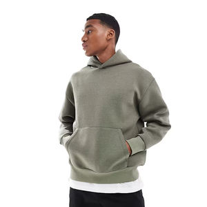 Sweats à capuche et pulls en molleton de coton unisexe, collection d'hiver unie personnalisable avec option de motif en relief pour hommes - Product Image 1