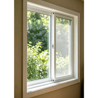 Fenêtre coulissante horizontale en vinyle blanc de Géorgie avec moustiquaire, double vitrage, pour villa résidentielle moderne