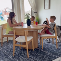 Table transformable avec chaises et banc extensible, ensemble de salle à manger extensible 6 pièces en chêne scandinave