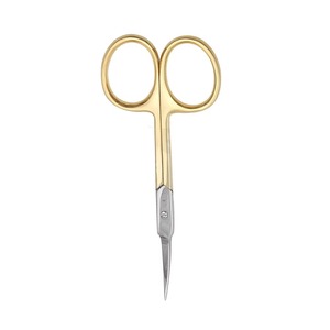 Ciseaux à cuticules de haute qualité en gros, pointe en flèche, acier inoxydable, ciseaux à ongles, lame incurvée, manche en céramique, logo personnalisable - Product Image 1