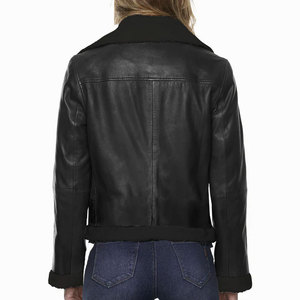Chaqueta de invierno de cuero PU de tendencia 2025 para mujer, ropa de motocicleta de talla grande de alta calidad, forro de lona de lino y seda transpirable - Product Image 2