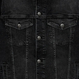 Chaquetas Vaqueras de Estilo Urbano, Corte Ajustado, Unisex, Vintage, Casual, Desgastadas, Azul, Negro, Gris, Ligeras, Modernas, Cómodas, Sin Cuello - Product Image 6