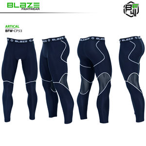 Collants de compression pour hommes à point contrasté-Logo de couleur personnalisable respirant durable taille élastique longueur cheville pour le sport - Product Image 6