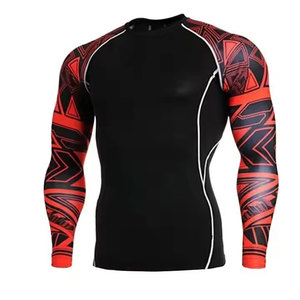 Camisa de compresión MMA Premium de alta calidad para hombre, camisetas de entrenamiento activo de verano disponibles en Tallas grandes - Product Image 1