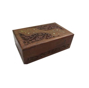 Caja de anillo de joyería hecha a mano Nuevo diseño Caja de almacenamiento de madera tallada Precio de fábrica - Product Image 2