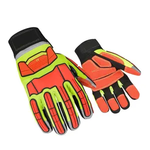 Venta caliente Bombero guantes de rescate de emergencia personalizados ignífugos guantes de seguridad resistentes a los cortes de alta resistencia