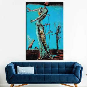 Reproduction élégante sur toile de l'artiste Salvador Dalí, motif Girafe enflammée, encadrée et prête à être accrochée - Product Image 1
