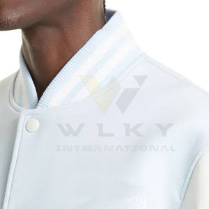 Vente en gros Veste Lettermen Veste universitaire d'hiver personnalisée pour hommes Slim Fleece Long Prix bon marché - Product Image 4