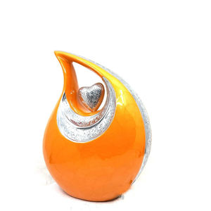 Aluminium <b>Orange</b> Teardrop Urn Custom Heart Adult Ashes Memorial Sympathy <b>Gift</b> Manufacturer Wholesale Factory Direct Best Price - Product Image 2