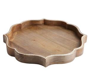 Plateau en bois design nouvelle arrivée de haute qualité avec hexagone en forme de plateau en bois massif de meilleure qualité en finition polie - Product Image 1