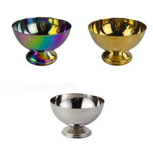 Juego de Tazones para Servir de Acero Inoxidable, Acabado Dorado Arcoíris y Plateado, Vajilla de Metal de Grado Alimenticio para Uso en el Hogar, Restaurantes, Hoteles y Servicios de Catering - Product Image 3