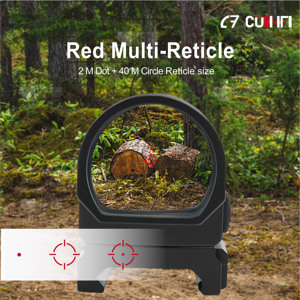Cuinfi 1x26x22mm Grand champ de vision, point rouge, autonomie de 50000 heures, fonction Shake Awake, 10 niveaux d'éclairage multi-réticules, viseur point rouge - Product Image 5
