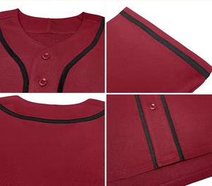 เสื้อกีฬาเบสบอลติดกระดุมสำหรับผู้ใหญ่และเยาวชนเสื้อกีฬาขนาดพลัสไซส์พิมพ์ซับลิเมชันออกแบบโลโก้ได้ตามต้องการ - Product Image 4