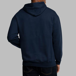 Sudadera con Capucha Casual para Hombre, Otoño/Invierno, 100% Algodón, Forro Polar, Resistente al Viento y Transpirable, Azul Marino, con Cordón Ajustable, Corte Regular - Product Image 4