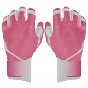 Fabricants de gants de batteur de baseball à manchettes longues personnalisés conception de logo en cuir véritable hommes enfants jeunes adultes gants de baseball softball - Product Image 1