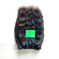 Extensions de cheveux humains vierges bruts de temple indien pour grossistes, non traités, cuticules alignées, style ondulé, lots naturels Remy