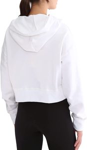 Sweat à capuche tricoté à demi-fermeture éclair pour femmes, confortable, coupe-vent, mode décontractée, pull-over chaud, entraînement, course à capuche - Product Image 4