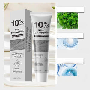 Dentifrice Nano Hydroxyapatite 10% nHAP Sans Fluorure Réparation de l'Émail Blanchissant pour Fumeurs Anti-Taches Menthe Fraîche 120g - Product Image 1