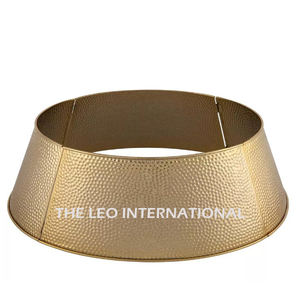 Decoraciones Navideñas para Exhibición en Festivales, Collar para Árbol de Navidad, Forma Redonda, Textura Martillada, Acero Inoxidable - Product Image 1