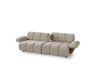 Set <span class=keywords><strong>di</strong></span> Divani in Tessuto <span class=keywords><strong>di</strong></span> Lusso Moderno, Arredamento Contemporaneo per Soggiorno, <span class=keywords><strong>Divano</strong></span> Curvo Trapuntato a 3 Posti - Product Image 6