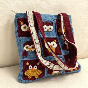 Bolso de Hombro Tejido a Mano con Diseño de Búho, Venta al Por Mayor, Personalizado, para Uso Diario de Mujeres - Product Image 4