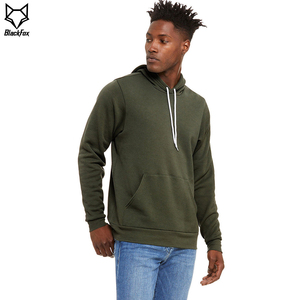 Sudadera con Capucha para Hombre, Color Verde Oliva, Corte Regular, Algodón French Terry, Informal, Manga Larga, con Bolsillos, para Otoño - Product Image 4