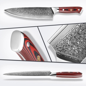 Venta al por mayor personalizado de alta calidad OEM ODM servicio profesional Venta caliente japonés Damasco cocina Chef cuchillo fijo hoja afilada - Product Image 4