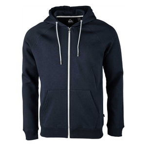 Poliéster Sólido Liso Negro Zip up Fleece Hoodie Full Plain zipper Hoodie Alta calidad cómodo Personalizar tamaño logo y color - Product Image 3