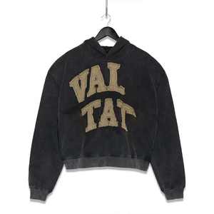 Sweat à capuche unisexe d'hiver zippé, délavé à l'acide, coupe courte, de haute qualité, lourd, vintage, effet vieilli, avec patch brodé personnalisé - Product Image 3