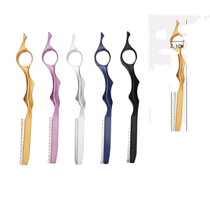 เครื่องโกนหนวดแบบหมุนสำหรับตัดผม พร้อมใบมีดเดี่ยวสแตนเลส สำหรับตกแต่งทรงผมบนใบหน้า สำหรับผู้ชายและผู้หญิง - Product Image 2