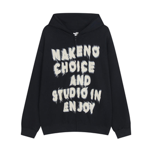 เสื้อฮู้ดผ้าฝ้าย100% ใส่ได้ทั้งชายและหญิงเสื้อโอเวอร์ไซส์ฮิปฮอปแฟชั่นฤดูหนาวเทคนิคการปัก3D โดยตรง - Product Image 1