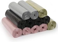 Vente en gros de sacs poubelle en plastique LDPE biodégradables de grande, moyenne et petite taille, couleur et taille personnalisées