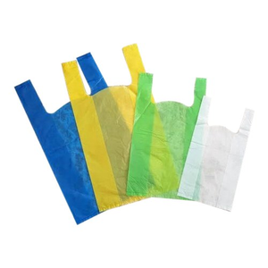 BUEN PRECIO Impreso personalizado Llevar Envasado de alimentos reutilizable Supermercado Compras Chaleco Mango Portador Bolsas de comestibles Bolsas de plástico - Product Image 4