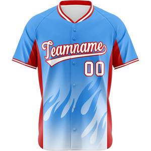 Maillot de baseball personnalisé pour jeunes maillots de sport chemise de softball séchage rapide respirant presse à chaud nom numéro bouton USA maille douceur - Product Image 1